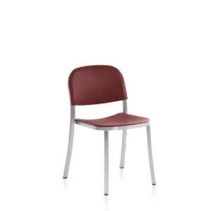 1 inch Side Chair with Bordeaux Plastic Seat and Back