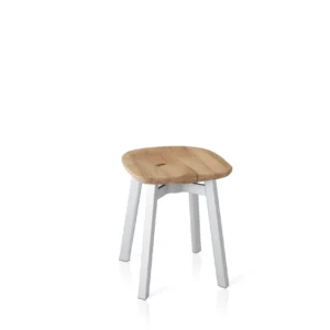 SU Stool Black PC Legs/ Wood Seat