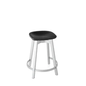 SU Counterstool Alum Legs/ Charcoal Plastic Seat*